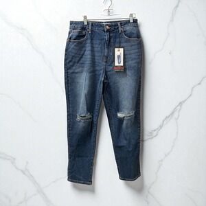 Celebrity Pink‎ Hi Rise Curvy Dad Jeans Size 11/30 Distressed Denim